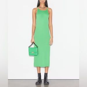 FRAME - Cami Tank Dress In Grass Green Size XS